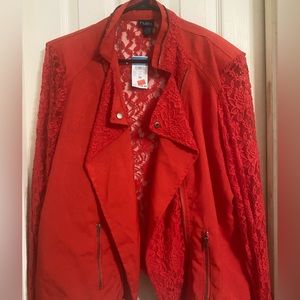 Red lace jacket rue 21